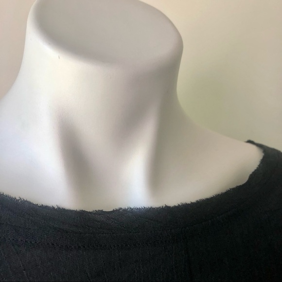 🌼 American Rose Arianna Long Sleeve Silky Gauze Top, Black M/L NEW - Picture 5 of 8